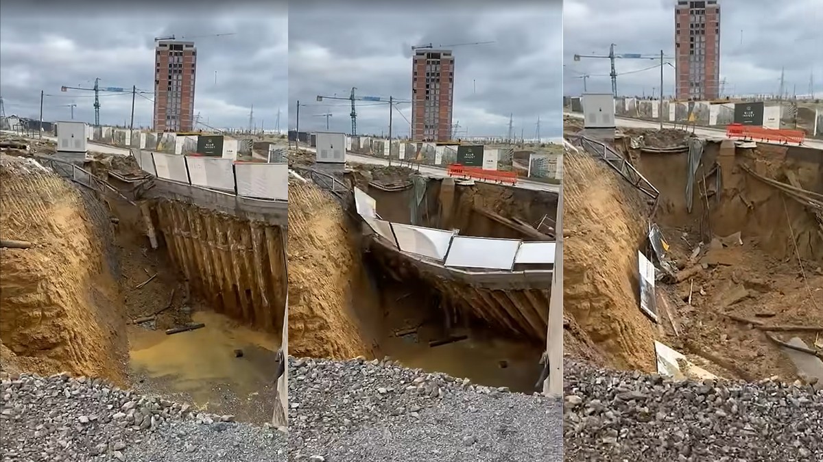 (video) Dramatične slike iz Prištine, urušio se put