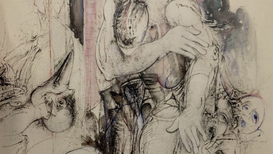 U Modernoj galeriji Valjevo, Dobri Stojanović izložio 34 samostalna rada na papiru i pet beležnica sa zapisima