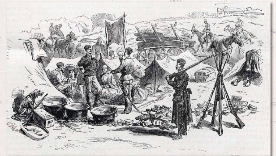 Izložba „Diplomate ruskog carstva i srpsko-turski rat 1876. godine“ ispred Biblioteke grada Beograda