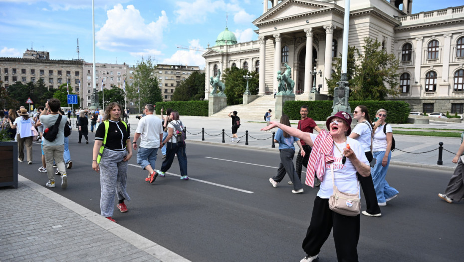 Protestna šetnja studenata u Beogradu