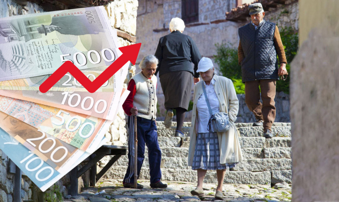 Penzije u Srbiji ponovo rastu
