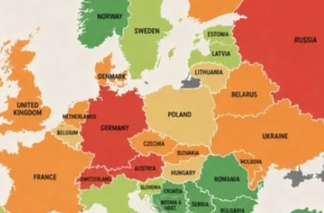 Karta Evrope o sušenju veša izazvala rasprave na mrežama