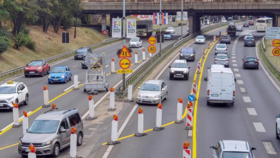 Opet radovi ispod saobraćajne petlje Autokomanda, ka Novom Beogradu (FOTO)