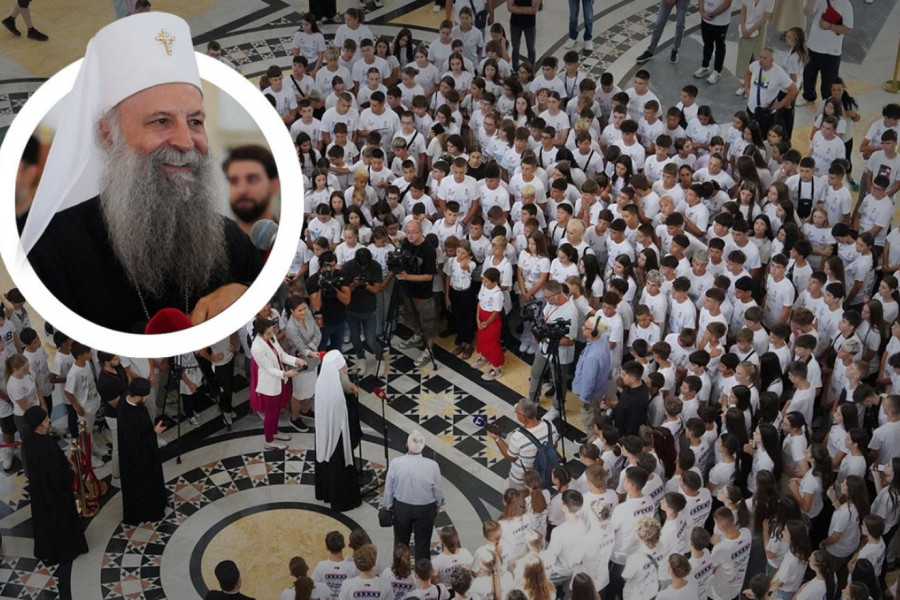 “DOŠLI STE U SVOJU KUĆU”: Reči patrijarha Porfirija dirnule srpsku decu koja su stigla iz celog sveta (FOTO)